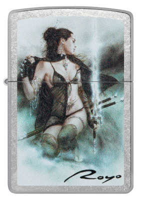 Зажигалка ZIPPO Luis Royo с покрытием Street Chrome, латунь/сталь, серебристая, 38x13x57 мм