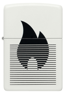 Зажигалка Zippo Flame Gradient Design с покрытием White Matte, латунь/сталь, белая, матовая, 38x13x57 мм