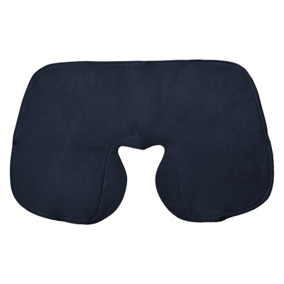 Подушка  надувная дорожная WAY в футляре; синий; 43,5х27,5 см; твил