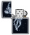 Зажигалка ZIPPO Космонавт-Скейтбордист со светло-серым покрытием | Skateboarding Astronaut Flat Grey, латунь/сталь, серая, 38x13x57 мм