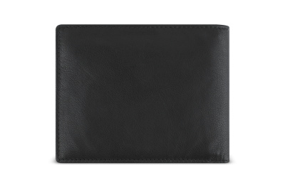 Портмоне BUGATTI ЧЕРНАЯ МАГИЯ | BLACK MAGIC, с защитой данных RFID, черное, натуральная кожа козы, 11,5х2х9 см