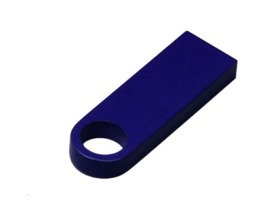 USB 3.0-флешка на 32 Гб с мини чипом и круглым отверстием, синий , размер 32ГБ