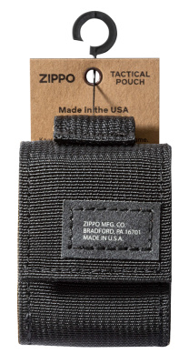 Чехол ZIPPO для широкой зажигалки,нейлон,с нейлоновым фиксатором на ремень, черный