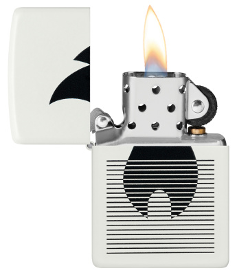 Зажигалка Zippo Flame Gradient Design с покрытием White Matte, латунь/сталь, белая, матовая, 38x13x57 мм