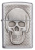 Зажигалка ZIPPO Skull Design с покрытием Brushed Chrome, латунь/сталь, серебристая, 38x13x57 мм