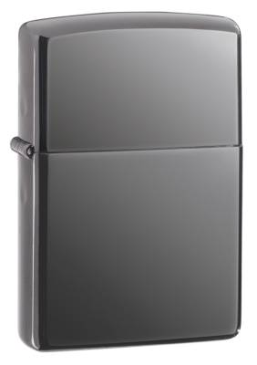 Зажигалка ZIPPO Classic с покрытием Black Ice®, латунь/сталь, чёрная, глянцевая, 38x13x57 мм