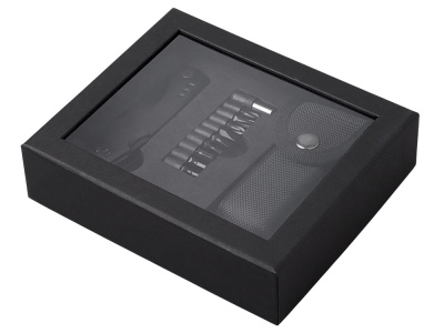 Универсальный мультитул с битами в подарочной упаковке с окном Шэйп , черный