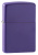 Зажигалка ZIPPO классическая с фиолетовым матовым покрытием | Classic Purple Matte, латунь/сталь, фиолетовая, матовая, 38x13x57 мм