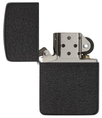 Зажигалка ZIPPO Реплика 1941 года с черным покрытием с кракелюром | 1941 Replica Black Crackle, латунь/сталь, черная, матовая, 38x13x57 мм