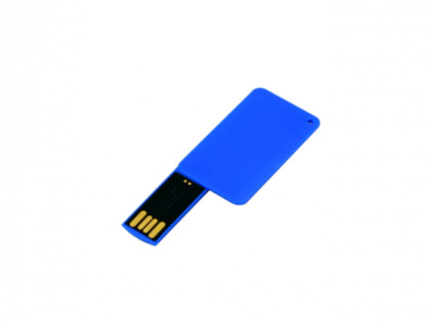 USB-флешка на 16 Гб в виде пластиковой карточки, синий , размер 16ГБ