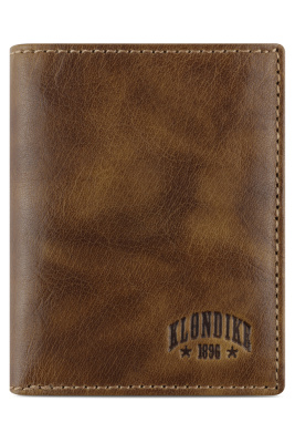Мини-бумажник KLONDIKE MOUNTAIN «Alfie», натуральная кожа в коньячном цвете, 9 х 11 х 2 см