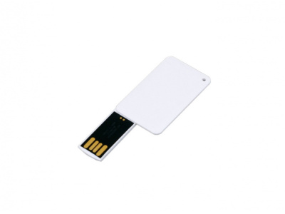 USB-флешка на 16 Гб в виде пластиковой карточки, белый , размер 16ГБ