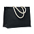 Jute bag with cotton handle черный
