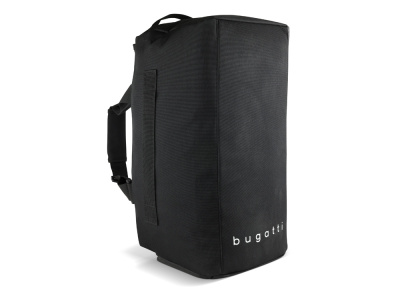 Сумка спортивная BUGATTI БЛАНК ОБЛЕГЧЕННАЯ | BLANC DELIGHT, чёрная, нейлон RPET600D/тарпаулин/полиэстер, 47х23х28 см, 22 л