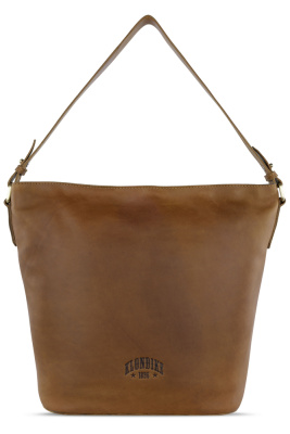 Сумка через плечо KLONDIKE RUSH «Samantha», натуральная кожа в коньячном цвете, 40 х 32,5 х 15,5 см