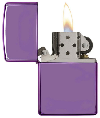 Зажигалка ZIPPO Classic с покрытием Abyss™, латунь/сталь, фиолетовая, глянцевая, 38x13x57 мм
