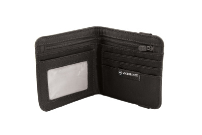 Бумажник VICTORINOX Bi-Fold Wallet, чёрный, нейлон 800D, 11x1x10 см
