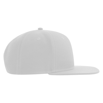 Бейсболка "SNAP BACK-S", 6 клиньев, пластик. застежка, белый, 100% перераб. полиэстер, 300 гр/м2