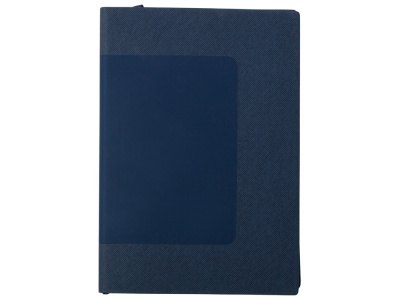 Бизнес блокнот Supreme с вставкой из софт-тача, гибкая обложка, 128 листов, синий
