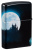 Зажигалка ZIPPO Horror Wolf с покрытием 540 Matte, латунь/сталь, черная, 38x13x57 мм