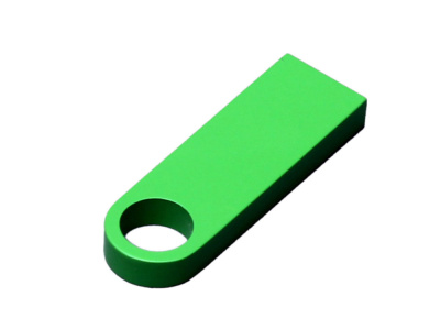 USB 2.0-флешка на 32 Гб с мини чипом и круглым отверстием, зеленый , размер 32ГБ