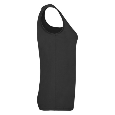 Майка женская "Lady-Fit Valueweight Vest", черный_L, 100% х/б, 165 г/м2