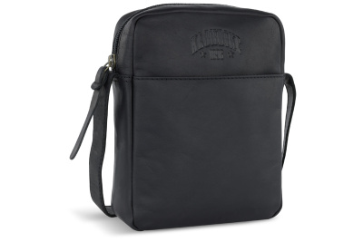 Сумка через плечо KLONDIKE RUSH «Faye», натуральная кожа в черном цвете, 18 х 21 х 4,5 см