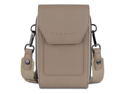 Сумка наплечная BUGATTI АЛМАТА | ALMATA, песочная, полиуретан, 11х4х19 см