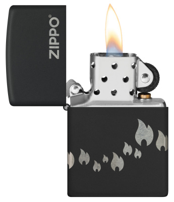 Зажигалка ZIPPO Classic с покрытием Black Matte, латунь/сталь, черная, матовая, 38x13x57 мм