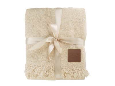 Плед акриловый Mohair, бежевый