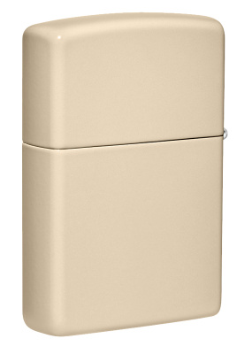 Зажигалка ZIPPO Classic с покрытием Flat Sand, латунь/сталь, бежевая, глянцевая, 38x13x57 мм