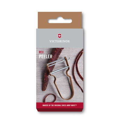 Овощечистка VICTORINOX REX, поворотное лезвие из нержавеющей стали, цвет корицы