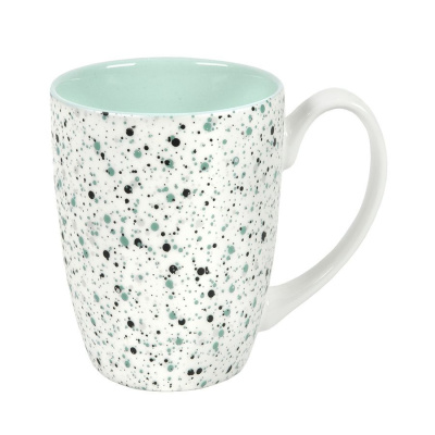 Кружка TERRAZZO, белый со светло-зеленым, 330мл, фарфор
