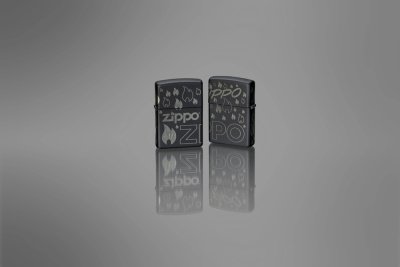 Зажигалка ZIPPO Classic с покрытием Black Matte, латунь/сталь, черная, матовая, 38x13x57 мм