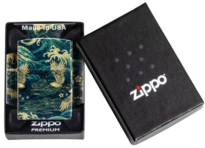 Зажигалка ZIPPO Eastern с покрытием 540 Tumbled Brass, латунь/сталь, зеленая, 38x13x57 мм