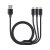 Дата-кабель 3 в 1: micro USB, USB-C, Ligthning, алюминий, 1.2м, черный, Deppa