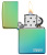 Зажигалка ZIPPO Logo с покрытием High Polish Teal, латунь/сталь, зелёная, глянцевая, 38x13x57 мм