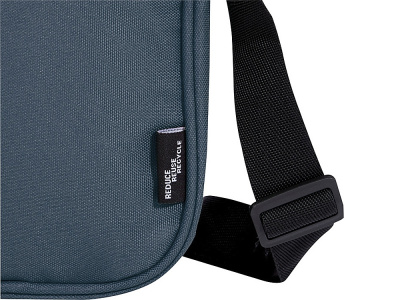 Байрон сумка через плечо из переработанных материалов по стандарту GRS объемом 2 л - Серо-синий