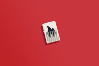 Зажигалка Zippo Flame Gradient Design с покрытием White Matte, латунь/сталь, белая, матовая, 38x13x57 мм