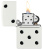 Зажигалка ZIPPO Domino Design с покрытием White Matte, латунь/сталь, белая, матовая, 38x13x57 мм