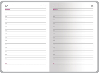 Ежедневник недатированный А5 Sidney Nebraska, синий (серебряный обрез, серебряные уголки) , размер A5