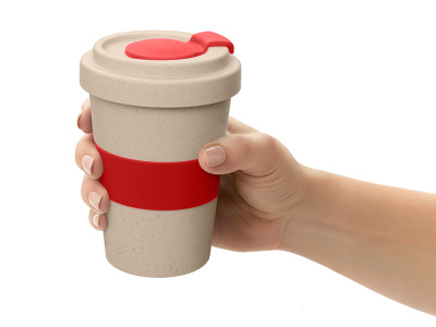 Стакан из пшеничного волокна Flava, красный