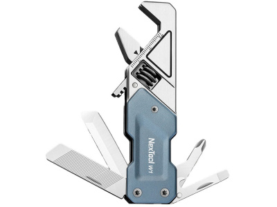 Мультитул-ключ Nextool Light Wrench W1, 6 функций, голубо-серый (NE20238)
