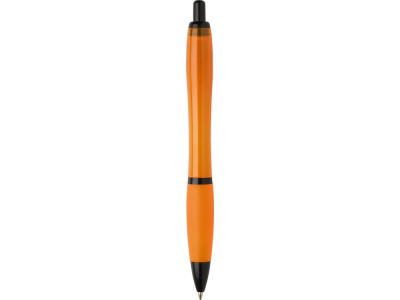 Nash шариковая ручка из переработанного пластика с черной отделкой (черные чернила) - Оранжевый