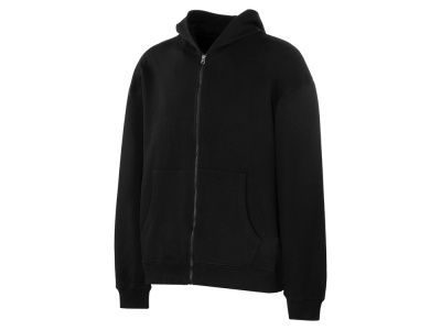 Толстовка оверсайз с капюшоном на молнии Monaco, черный , размер XL-2XL