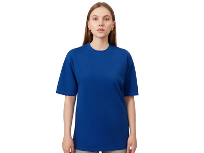 Футболка из френч терри Warsaw унисекс 220гр, кл. синий , размер 2XL