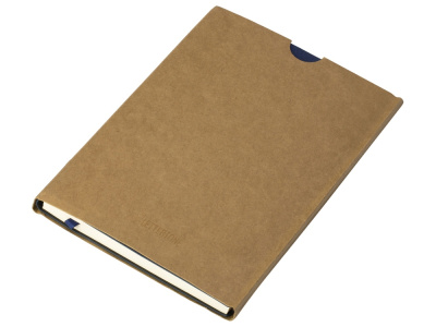 Бизнес блокнот Supreme с вставкой из софт-тача, гибкая обложка, 128 листов, синий