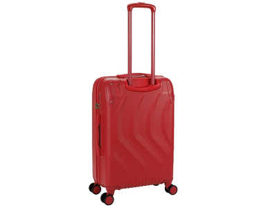 Чемодан TORBER В Отпуск, красный, ABS-пластик, 45 х 27 х 68 см, 63 л, 3,1 кг , размер M
