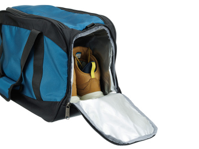 Сумка спортивная TORBER, синий/черный, полиэстер, 52 х 25 х 30 см