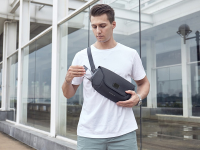 Антикражная сумка на пояс Clickpack, черный
